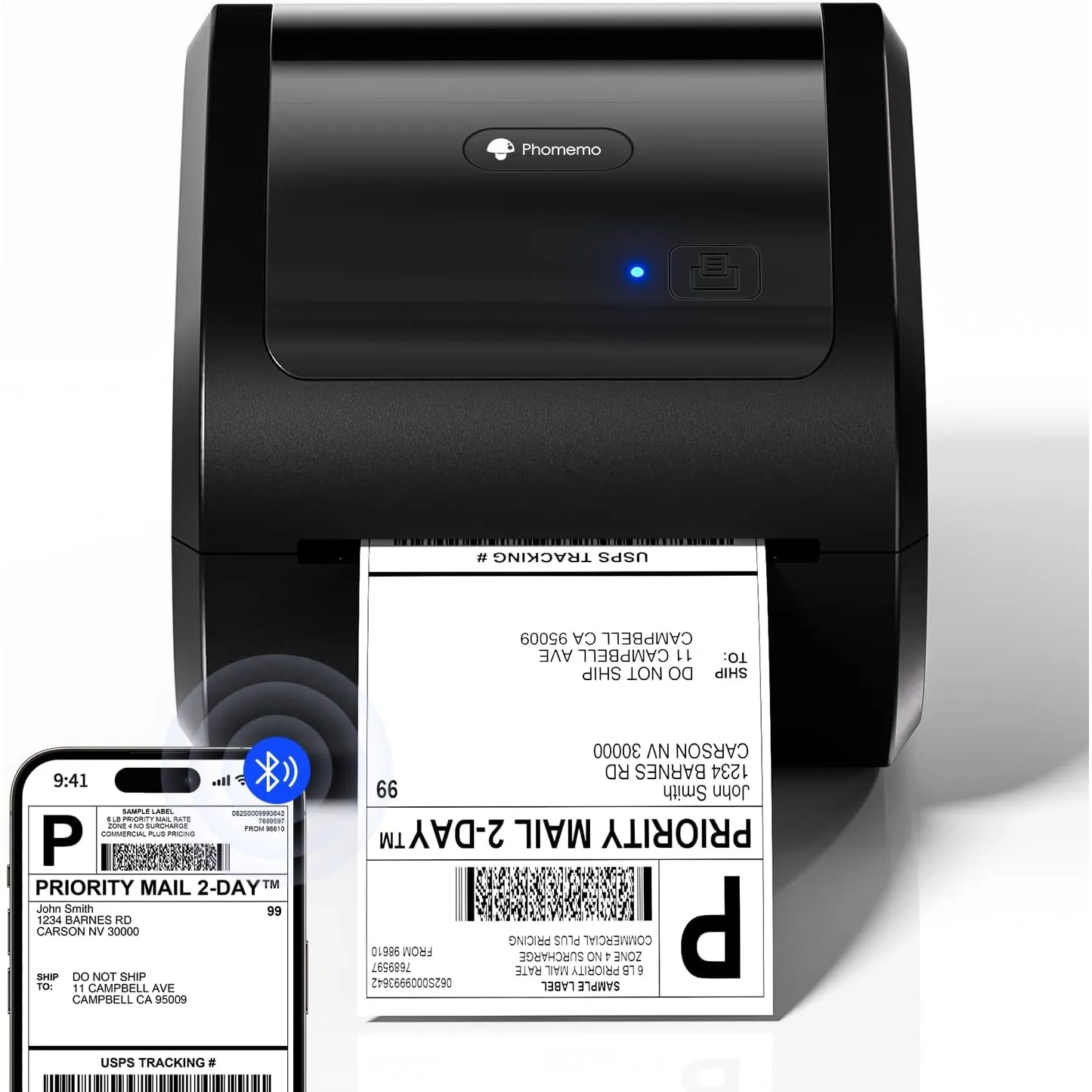 Phomemo D520BT Versandetiketten Drucker 4x6,Bluetooth Etikettendrucker DHL