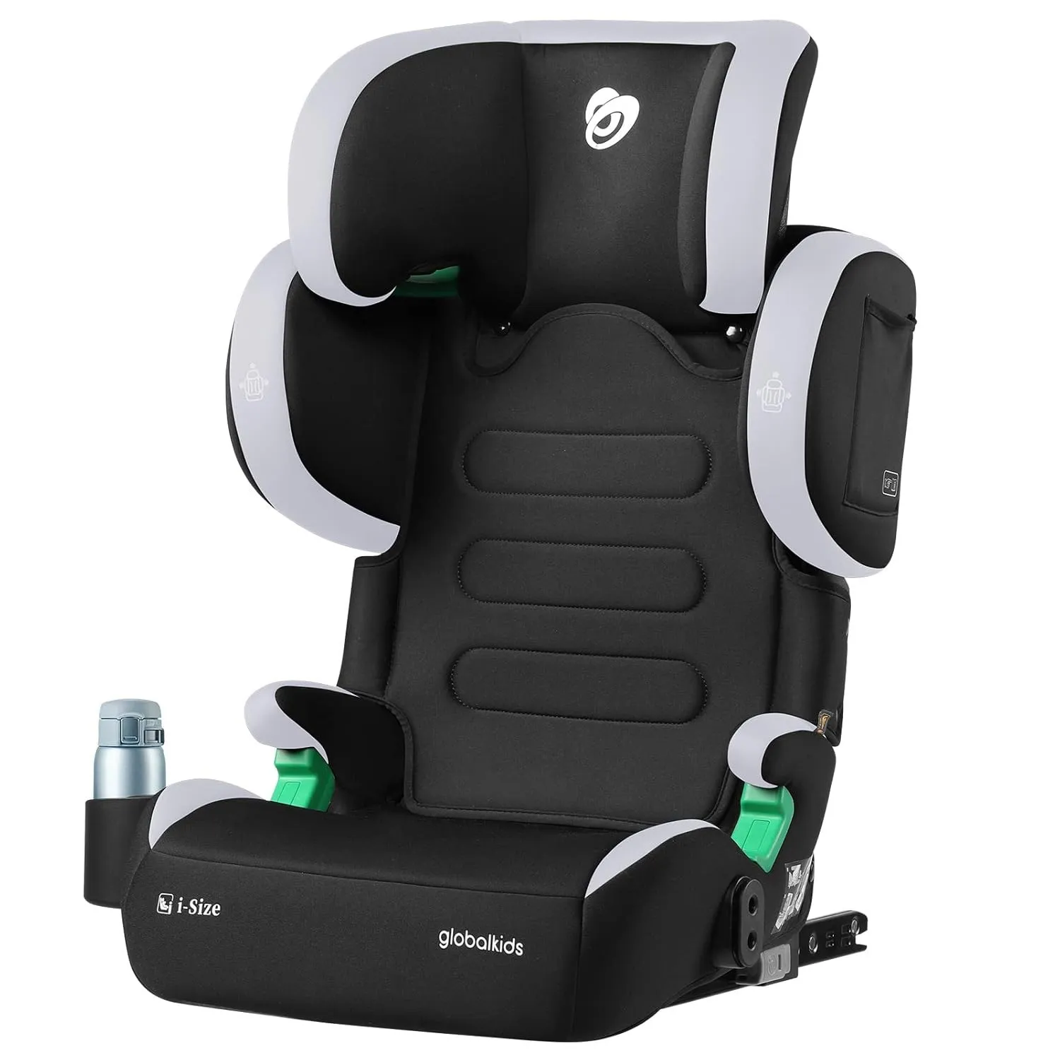 globalkids Kindersitz 15-36kg, Kinderautositz mit Isofix, i-Size R129 Kindersitzerhöhung,ca. 3,5 bis 12 Jahre (100 bis …
