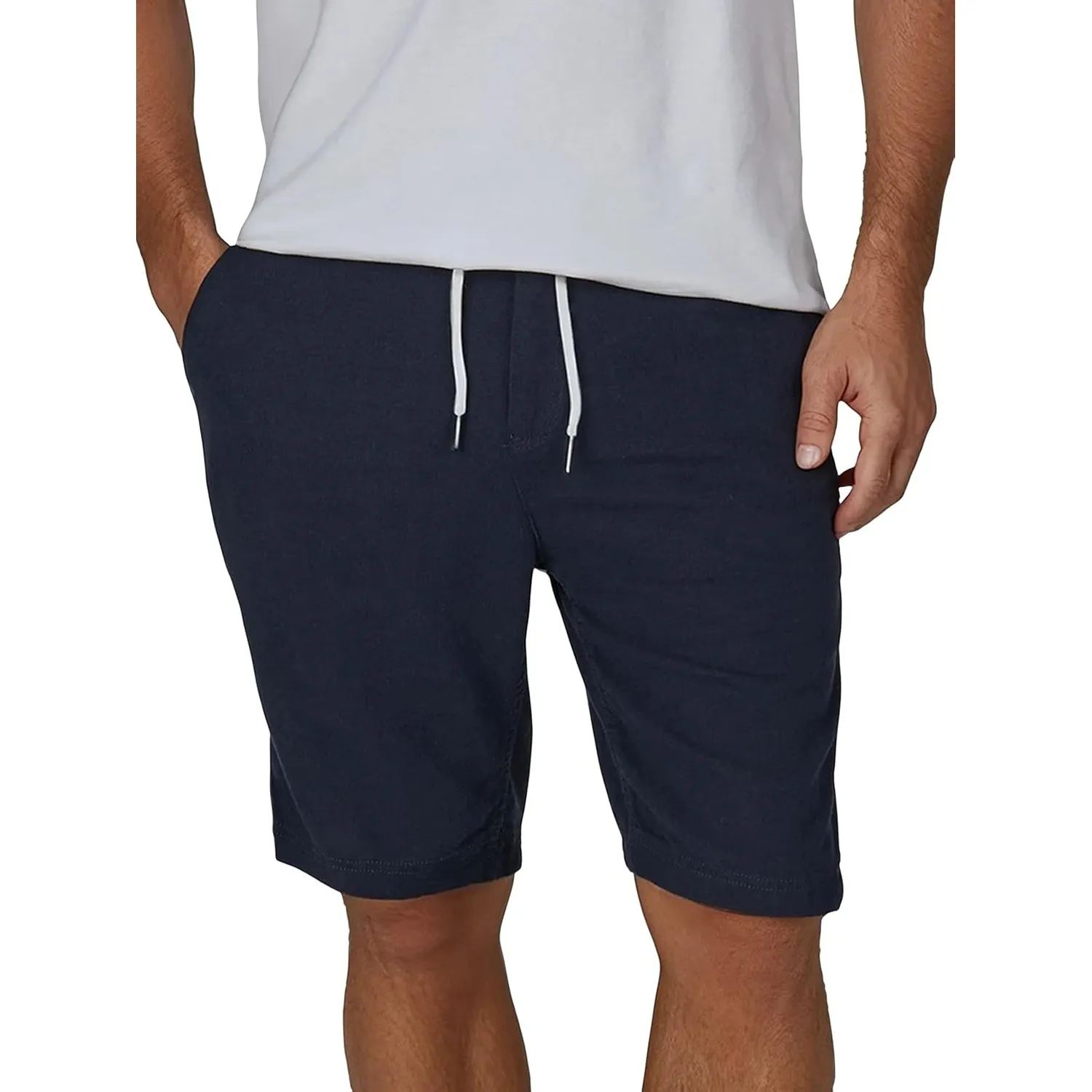 riverso Leinen Shorts Herren Sommer Regular Fit RIVOliver Kurze Hosen Bermuda Knielang Einfarbig Weiß Blau Navy Beige S…