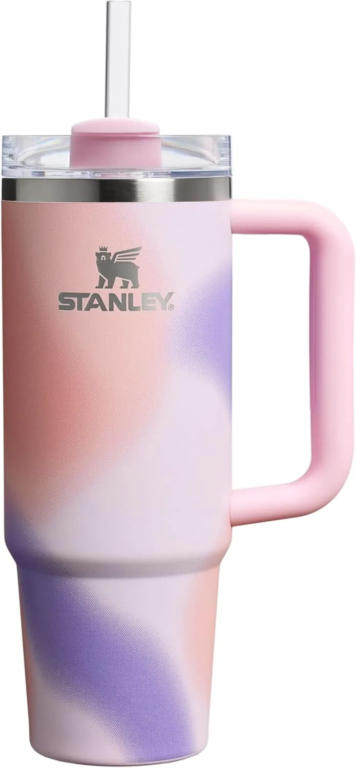 STANLEY 1913 Quencher H2.0 Flowstate Trinkflasche Mit Strohhalm 0.89L - Thermobecher Kühlt 9 Stunden - 40 Stunden Eisge…