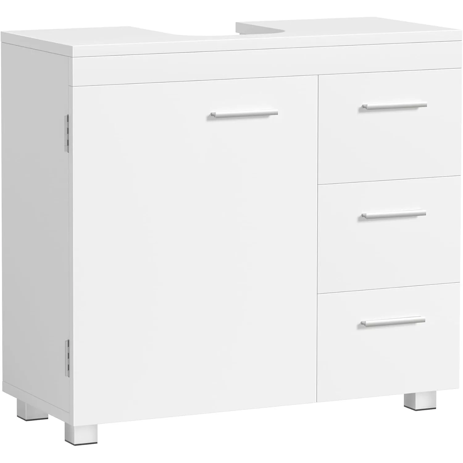 VASAGLE Waschbeckenunterschrank, Badezimmerschrank, 3 große Schubladen, 30 x 70 x 64 cm, 2 Fächer, auch für Waschbecken…