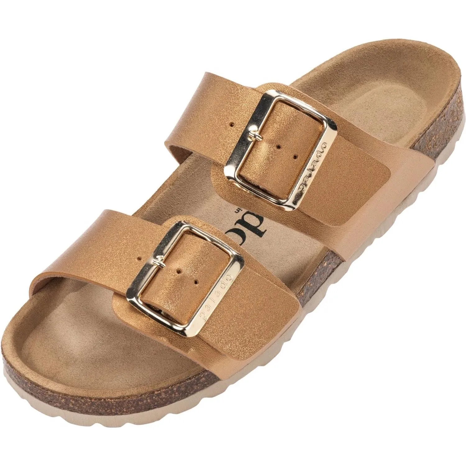 Palado Pantoletten Damen Samos EGS - bequeme Sandalen Made in Spain - Hausschuhe mit dämpfendem Kork-Fußbett - modische…