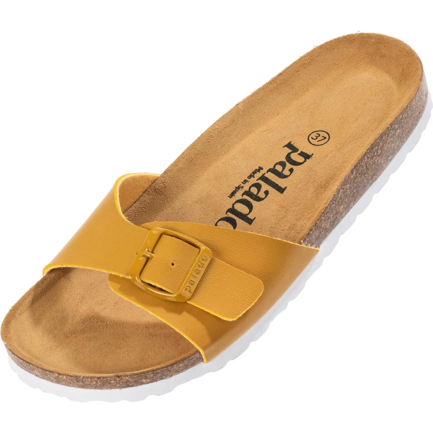 Palado Pantoletten Damen Malta Matt – gefertigt in Spanien – Veloursleder-Decksohle – matte Oberfläche – Weichfußbett f…