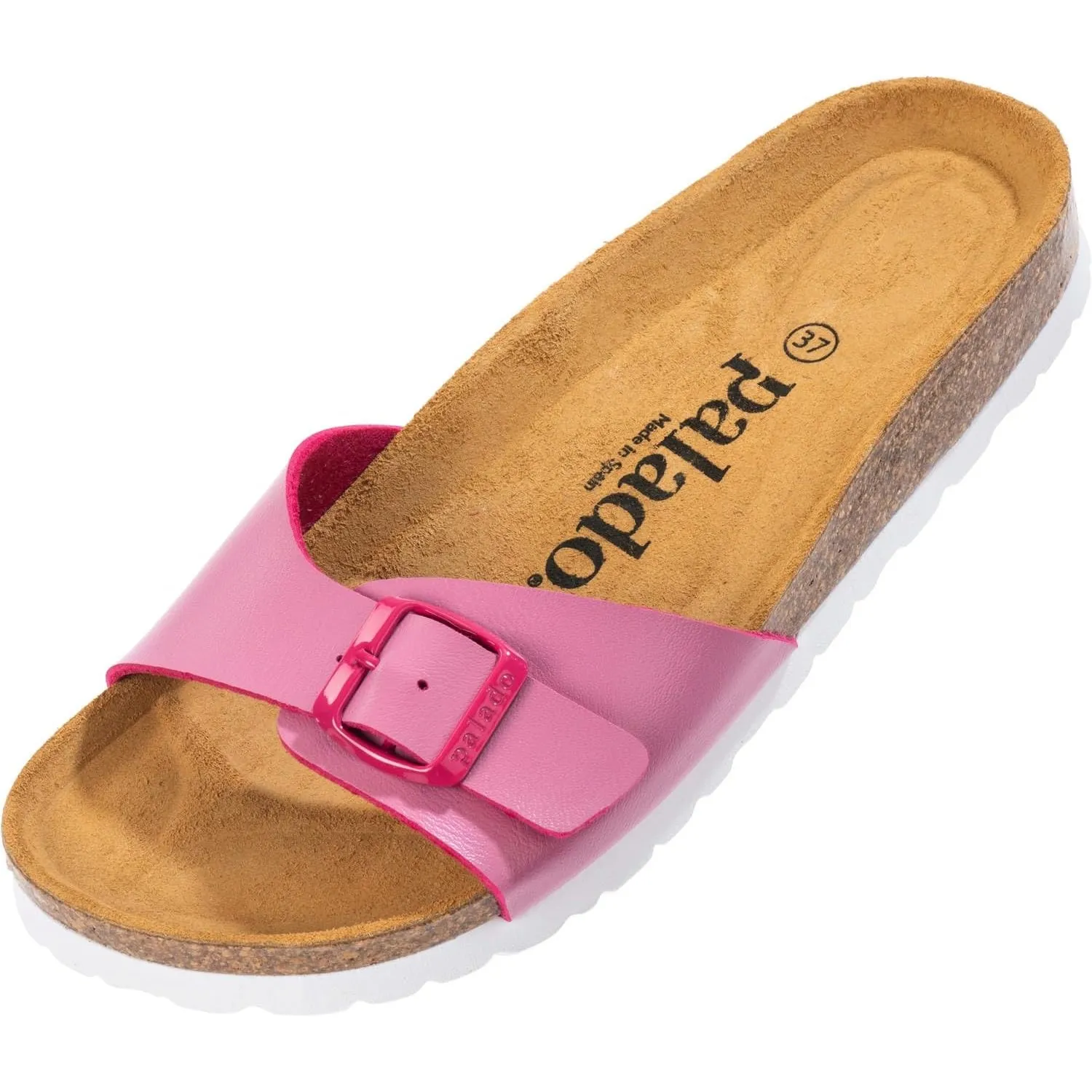 Palado Pantoletten Damen Malta Matt – gefertigt in Spanien – Veloursleder-Decksohle – matte Oberfläche – Weichfußbett f…