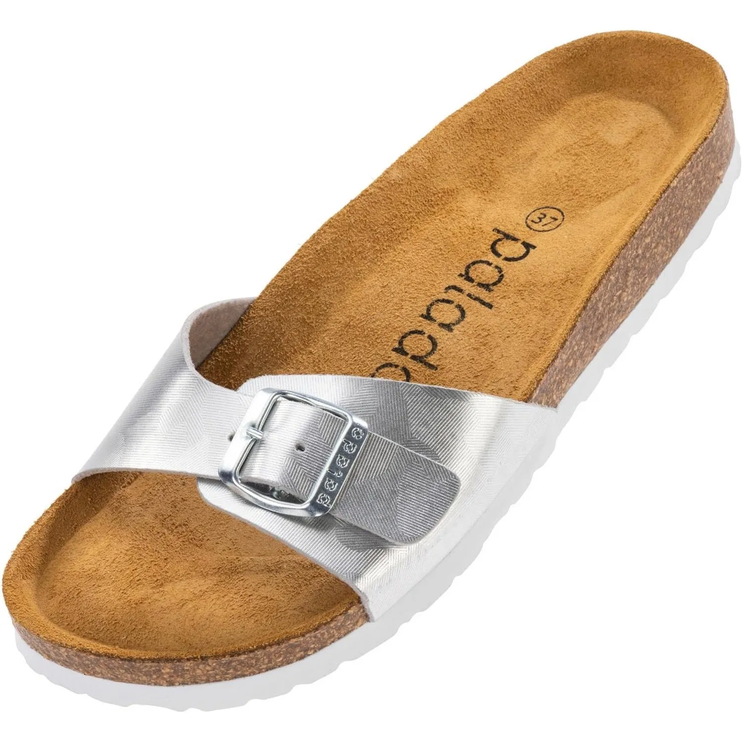 Palado Pantoletten Damen Malta Matt – gefertigt in Spanien – Veloursleder-Decksohle – matte Oberfläche – Weichfußbett f…