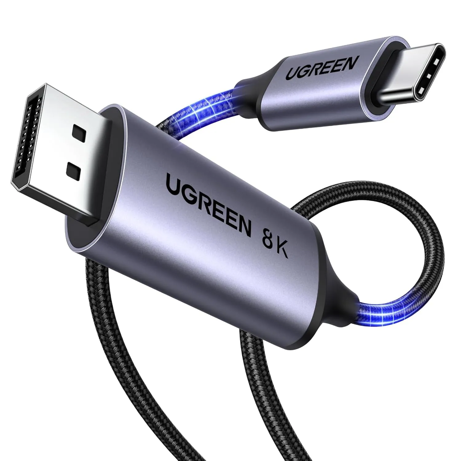 UGREEN USB C auf DisplayPort Kabel, DP 1.4, 8K 60Hz, 4K 240Hz 144Hz, 2M