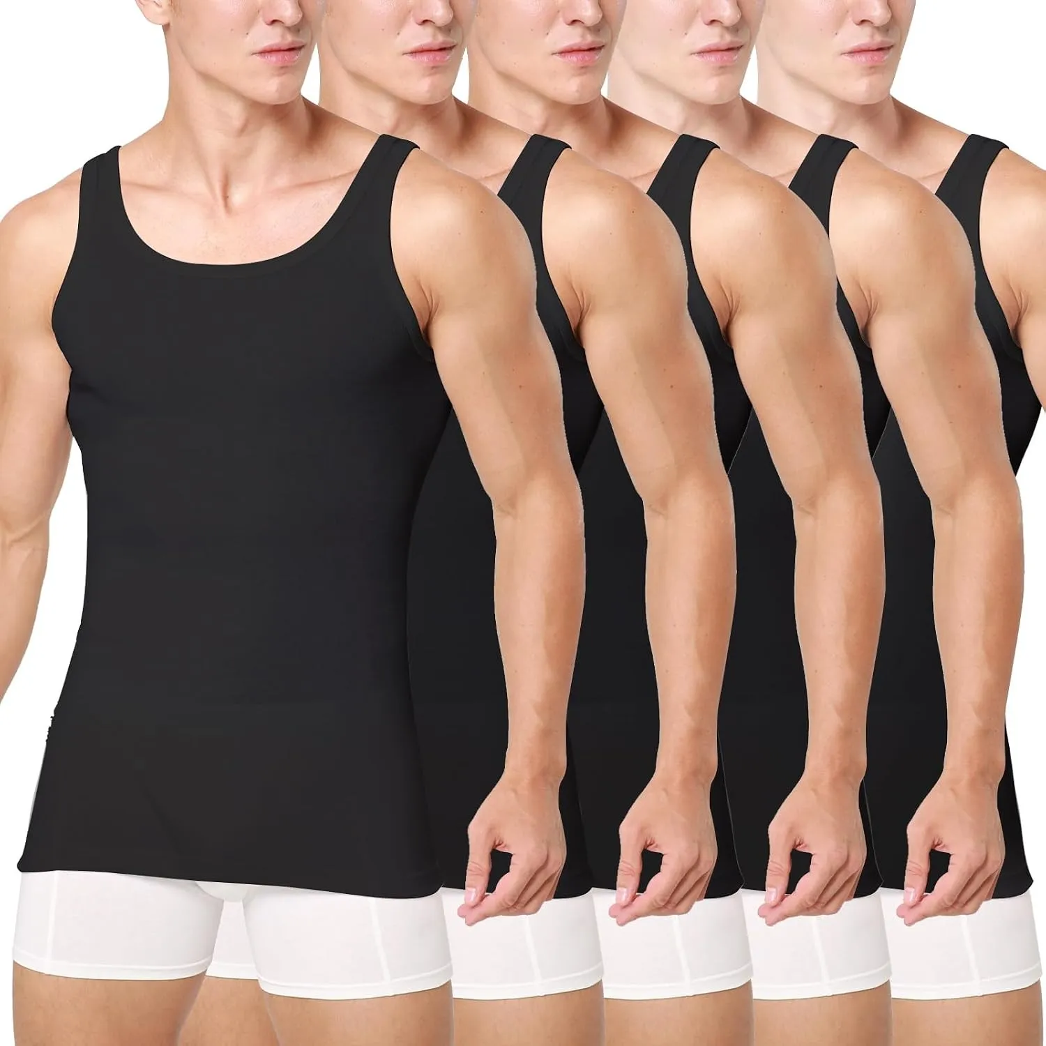 Smart Sir Unterhemd Herren 3/5er Pack 100% Baumwolle Bequem & Atmungsaktiv