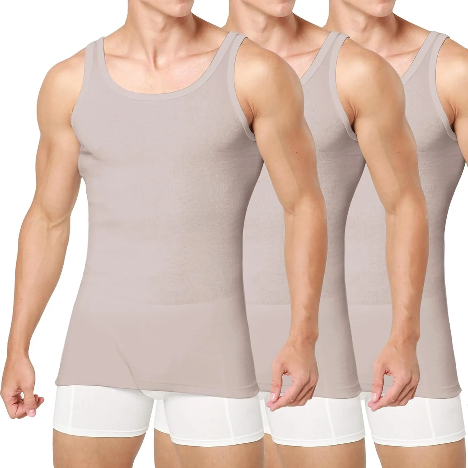 Smart Sir Unterhemd Herren 3/5er Pack 100% Baumwolle Bequem & Atmungsaktiv