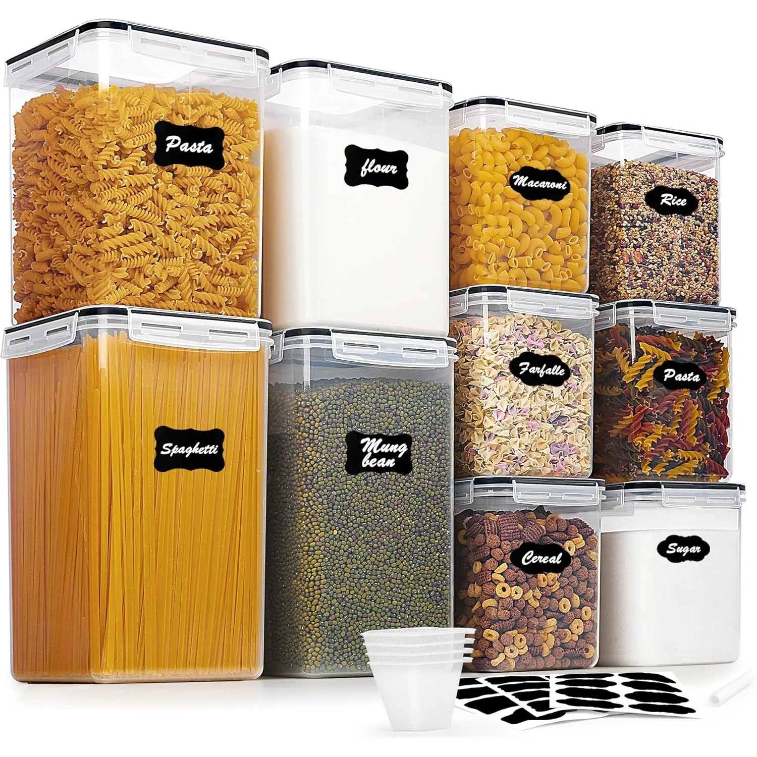 Vtopmart 10er Set groß Vorratsdosen mit Deckel Luftdicht 6,5L