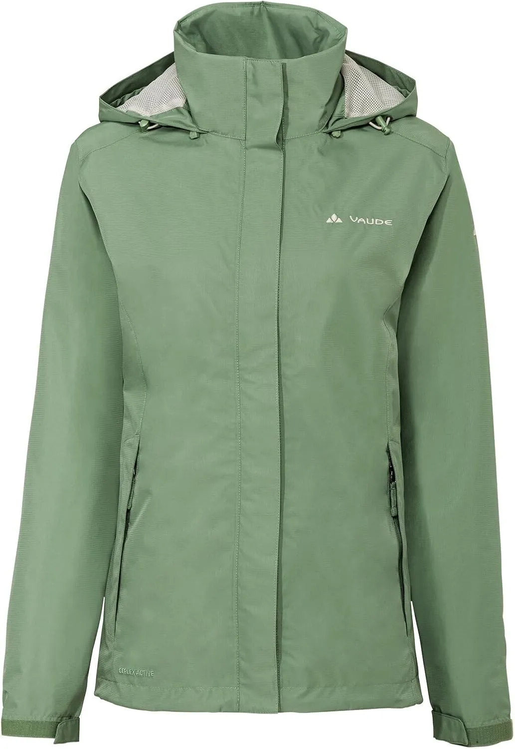 VAUDE Escape Light Regenjacke Damen – wasserdicht, atmungsaktiv und winddicht mit 2-Lagen-Membran, verstaubare Kapuze, …