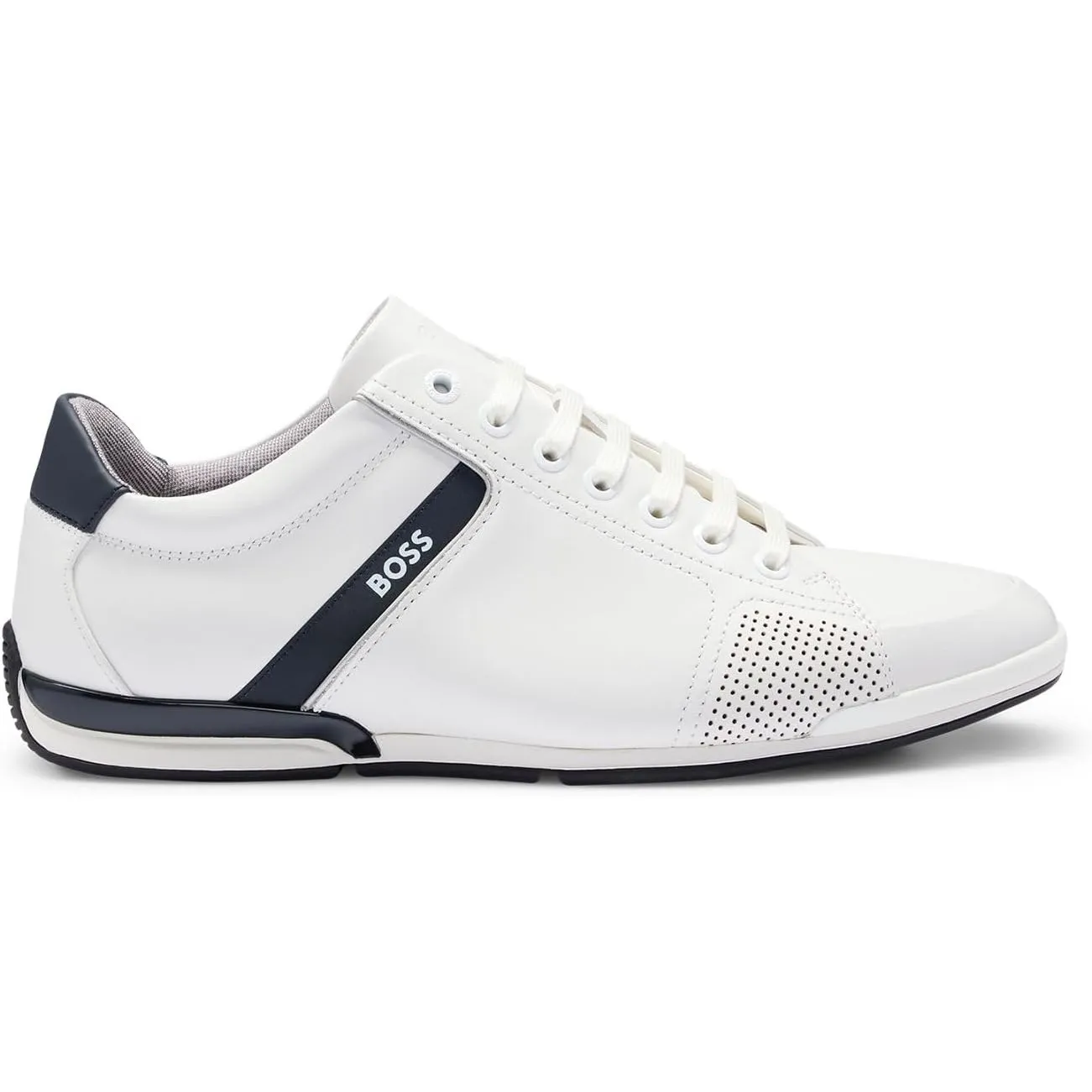 BOSS Herren Saturn Lowp Ledersneakers mit geruchsneutralisierendem Innenfutter Größe