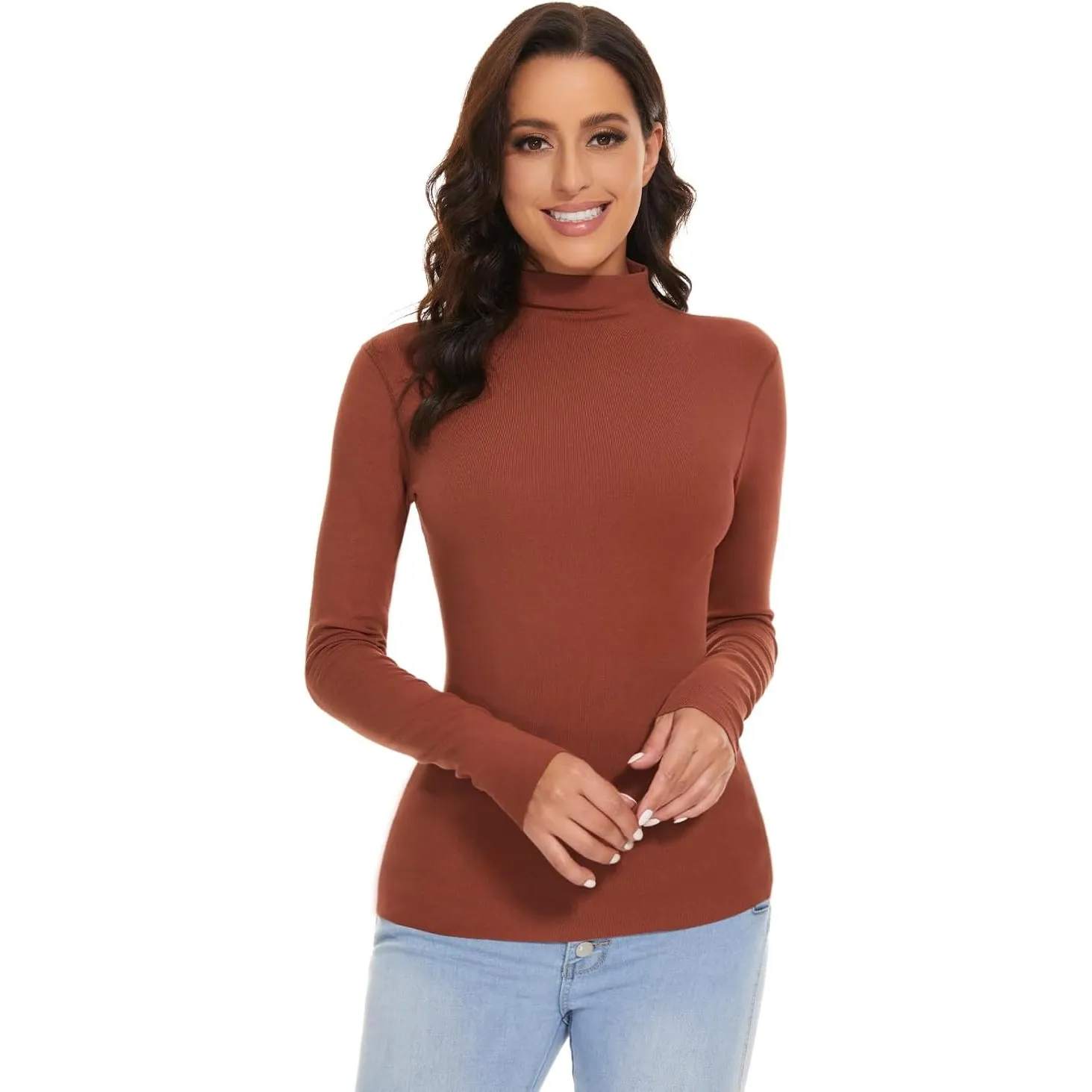 SIMIYA Rollkragenpullover Damen Thermounterwäsche Damen Thermo Oberteil