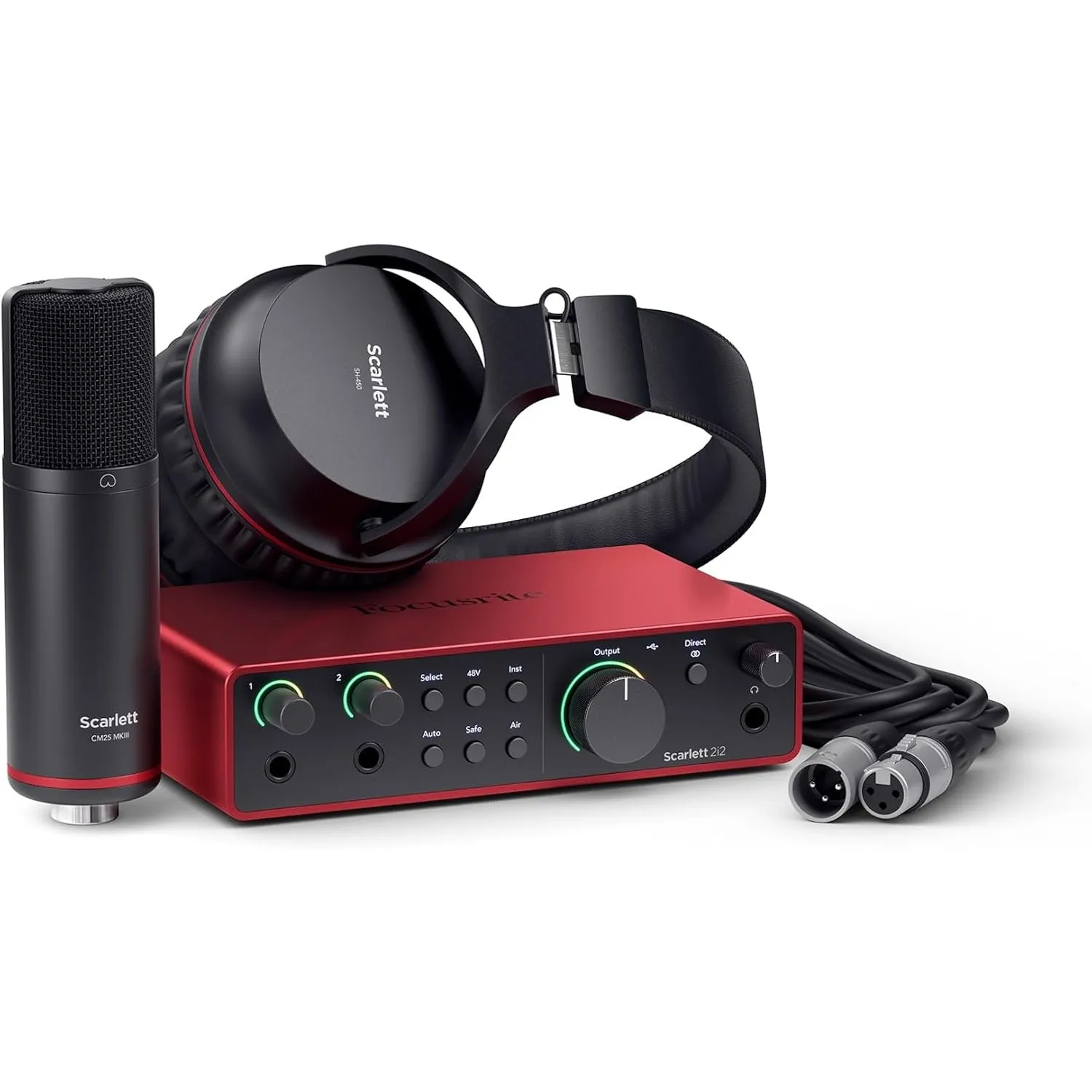 Focusrite Scarlett 2i2 Studio 4th Gen USB-C-Audio-Interface-Bundle