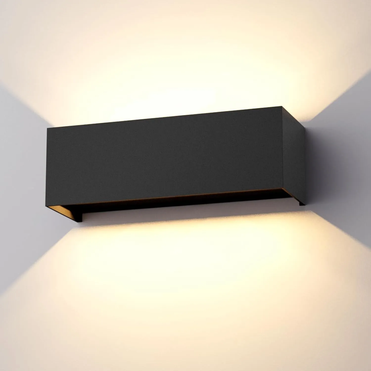 Klighten 30W Außenlampe Außenwandleuchte,2700K Warmweiß,Schwarz