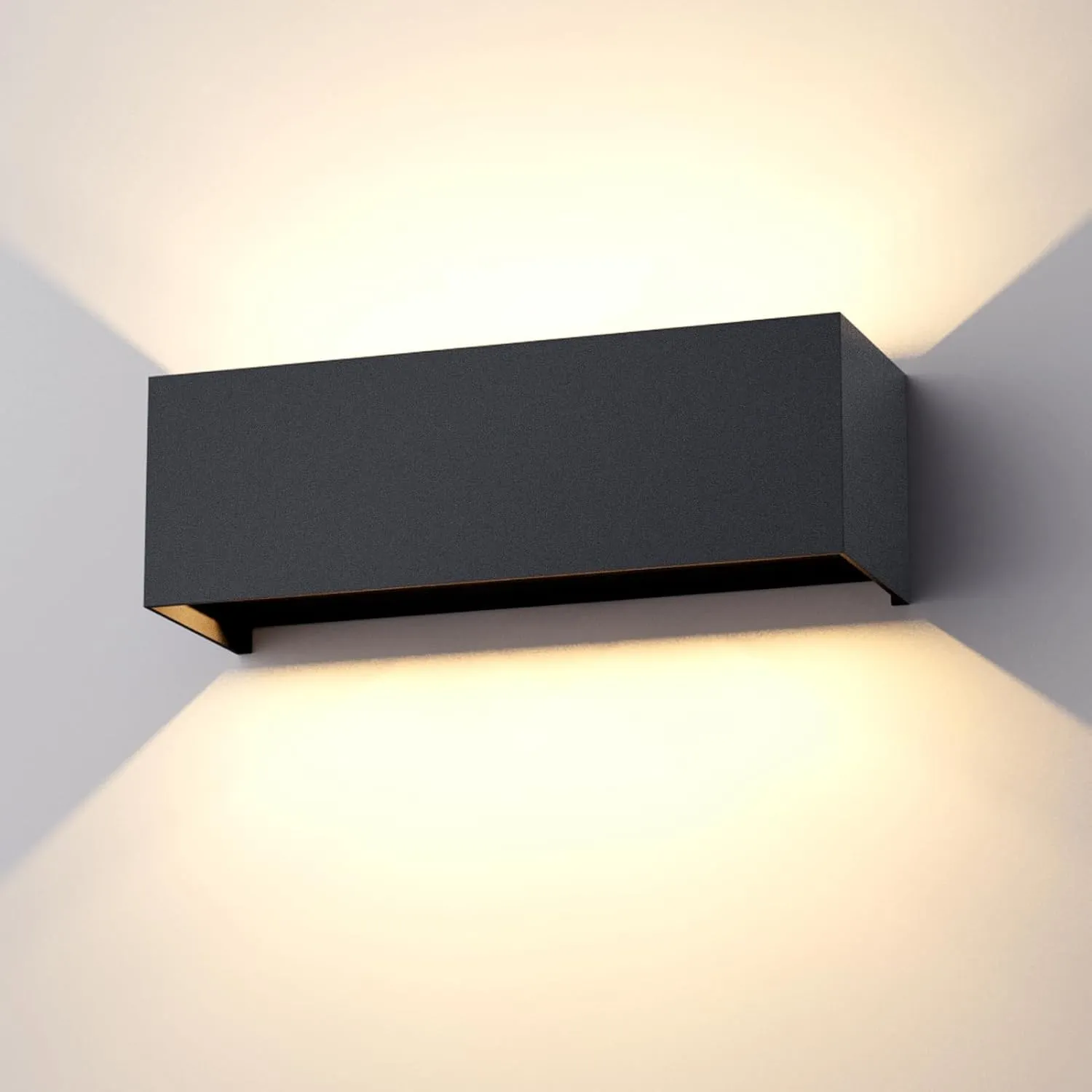 Klighten 30W Außenlampe Außenwandleuchte,2700K Warmweiß,Anthrazit