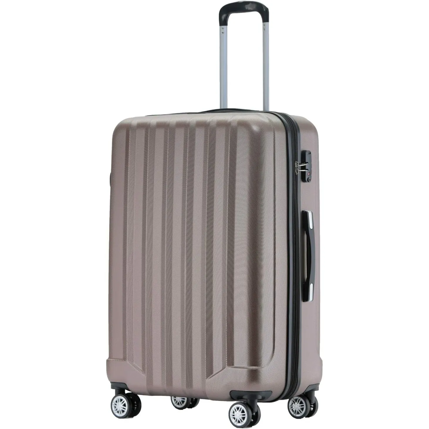 BEIBYE TSA-Schloß 2080 Gepäck Zwillingsrollen Reisekoffer Koffer Trolley Hartschale Dehnungsfuge (Coffee, XL)