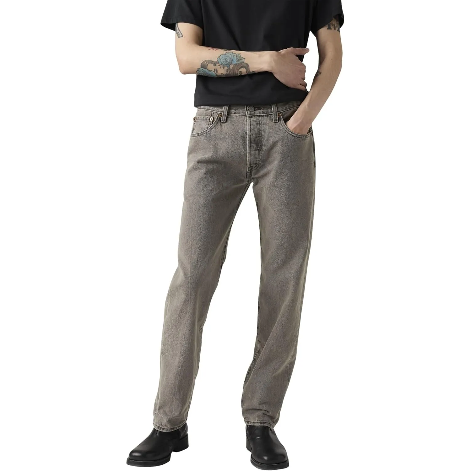 Levi's Herren Jeanshose 501 Original mit Knopfleiste, Straight Fit
