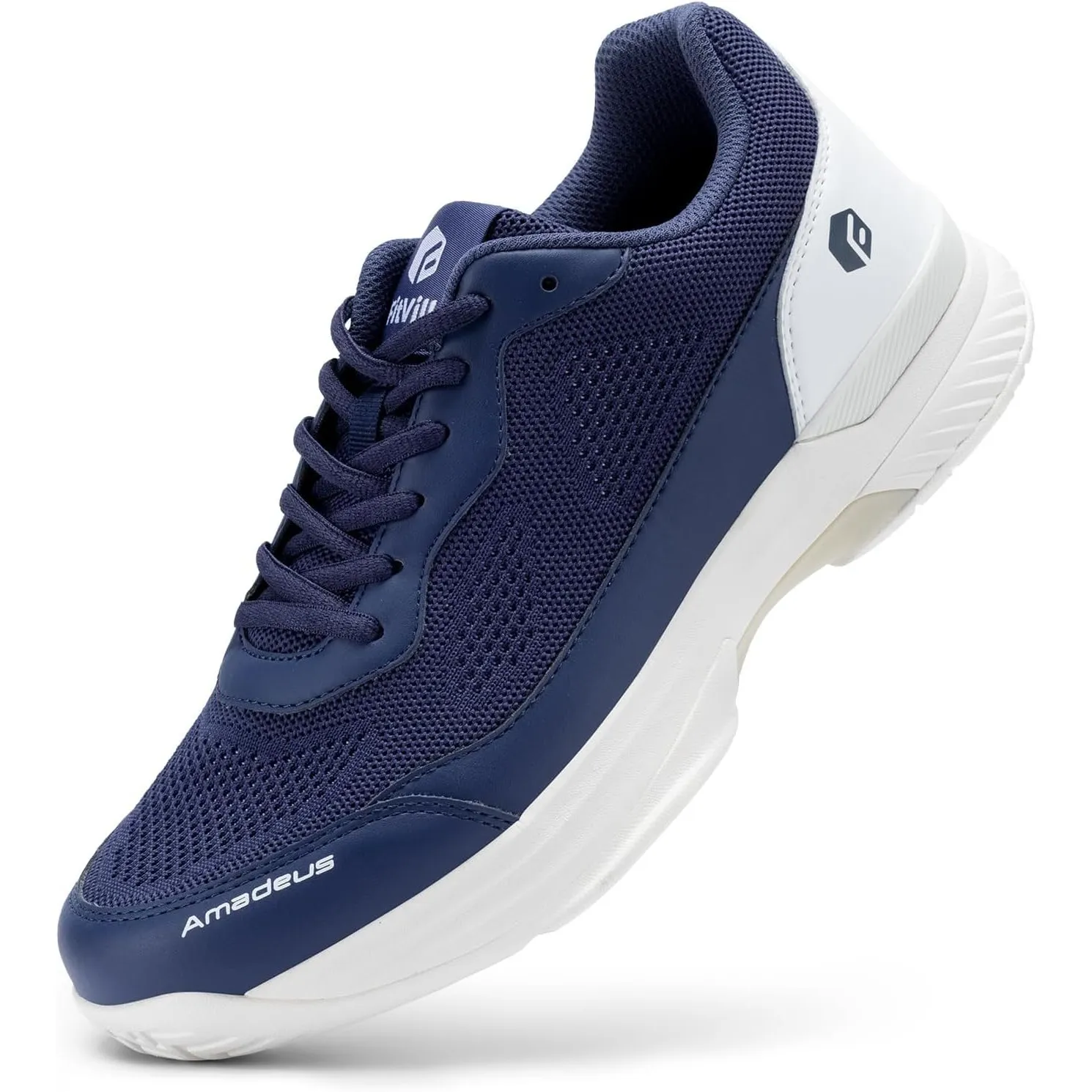 FitVille Extra Weit Tennisschuhe Herren rutschfest Hallenschuhe Atmungsaktiv Badminton Schuhe Bequemen Fitnessschuhe