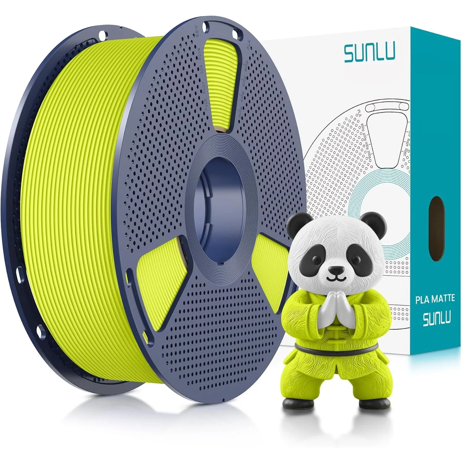 SUNLU Matte PLA Filament 1.75mm, 3D Drucker Filament mit Matter Oberfläche, Neatly Wound Filament, Einfach zu Bedienen,…