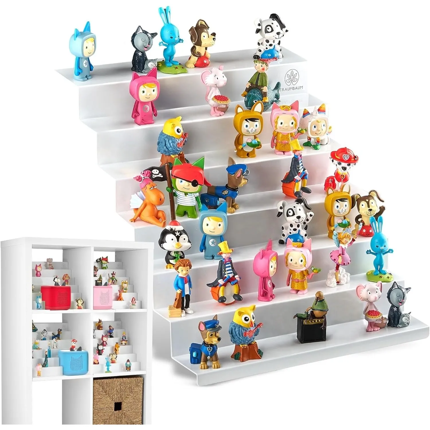 Tonie Regal als Einsatz für IKEA KALLAX | vollständig magnetisches Toniebox Regal für mehr als 50 Figuren + Box | Tonie…