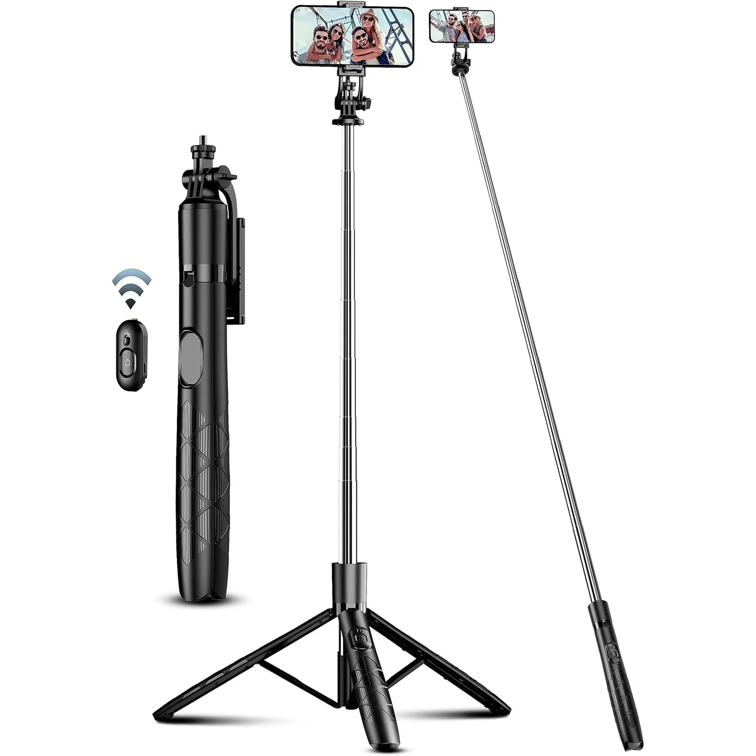 180cm Handy Stativ Ständer & Selfie Stick, Handyhalter mit Abnehmbarer Fernbedienung, Smartphone Stative, Tripod für iP…
