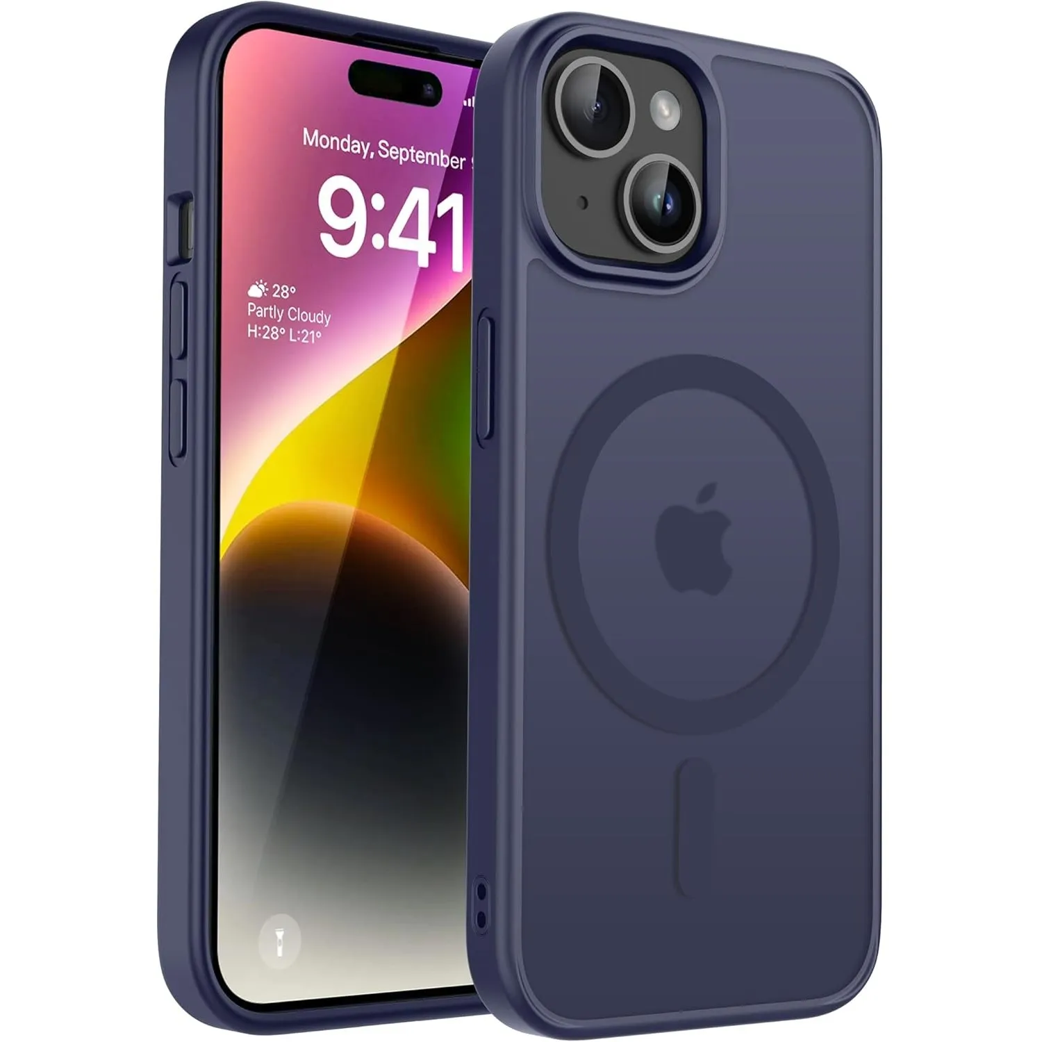 CACOE für iPhone 13/14 Hülle Kameraschutzend, Kompatibel mit MagSafe, Stoßfest Kratzfest Magnetisch Rückseite Handyhüll…