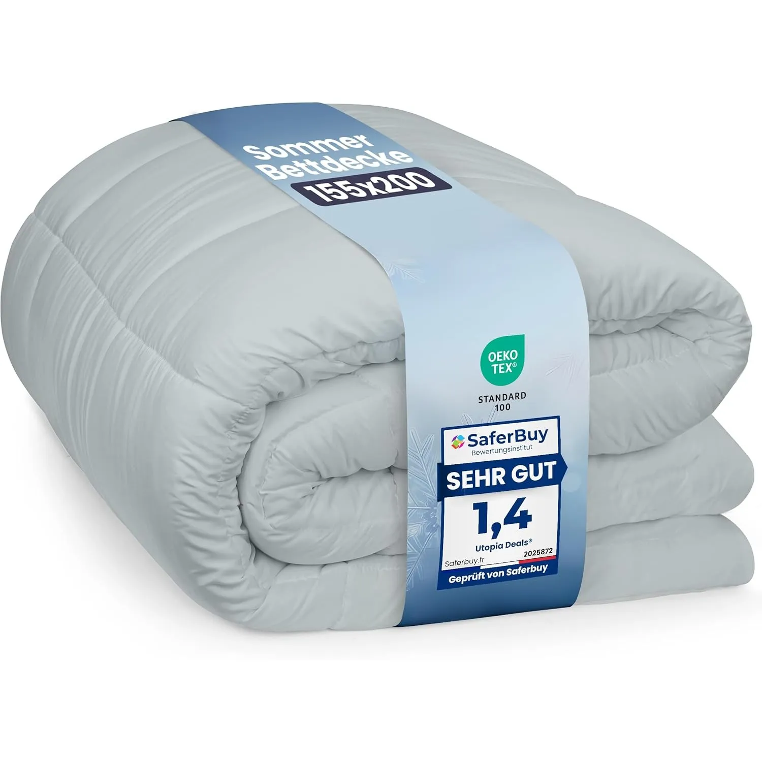Utopia Bedding Bettdecke 155 x 220 cm, leichte Bettdecke mit Polyesterfüllung für 4 Jahreszeiten, Mikrofaser, für 1 Per…