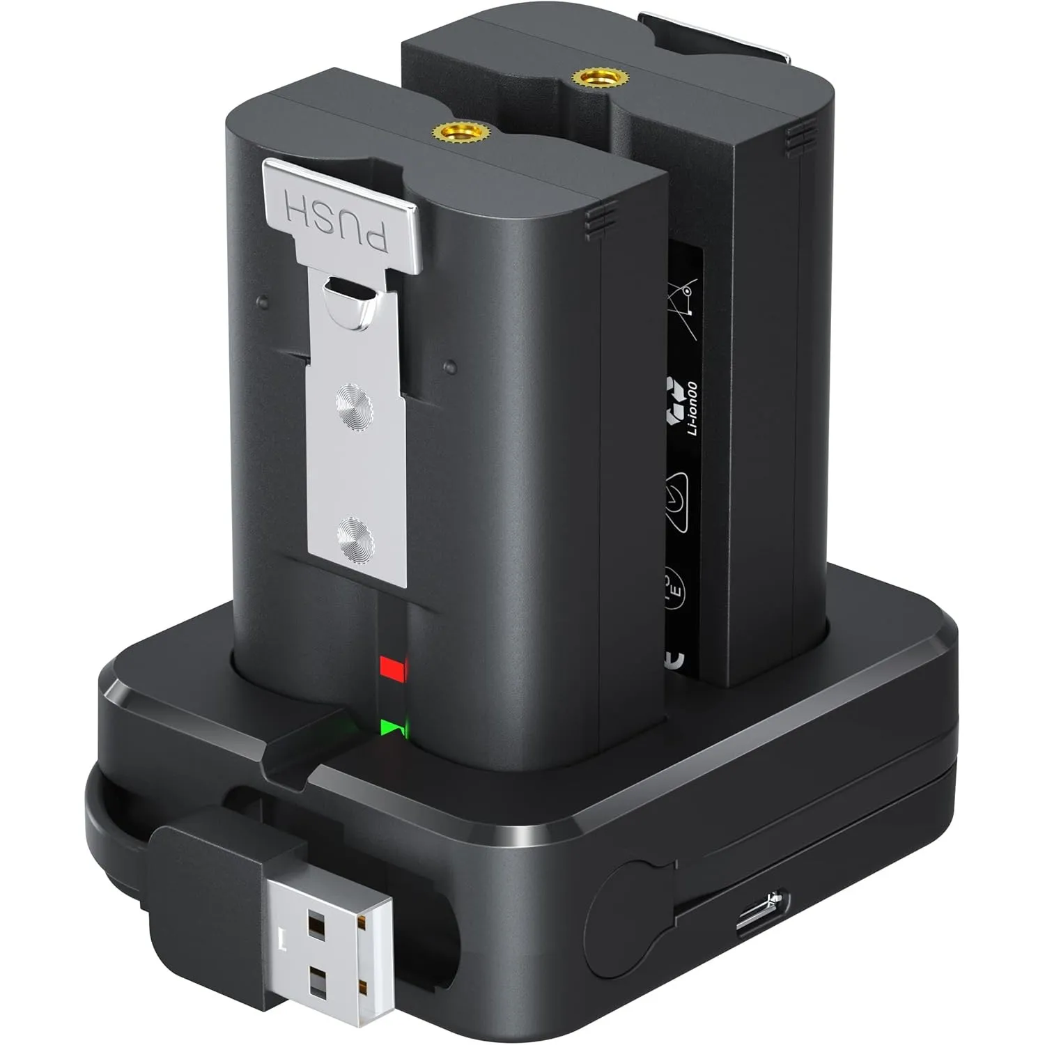 2 Batterien Und Ladestation für Ring Video Doorbell, 3.65V 6040mAh Akku kompatibel mit Video Doorbell 2/3/3+/4, Spotlig…