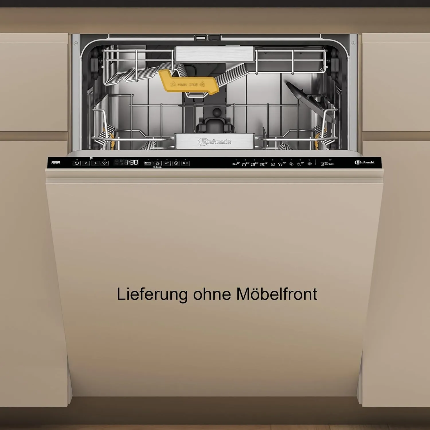 Bauknecht B8I HP42 LC Spülmaschine vollintegriert, Einbau-Geschirrspüler 60 cm, 14 Maßgedecke, PowerClean Pro, automati…