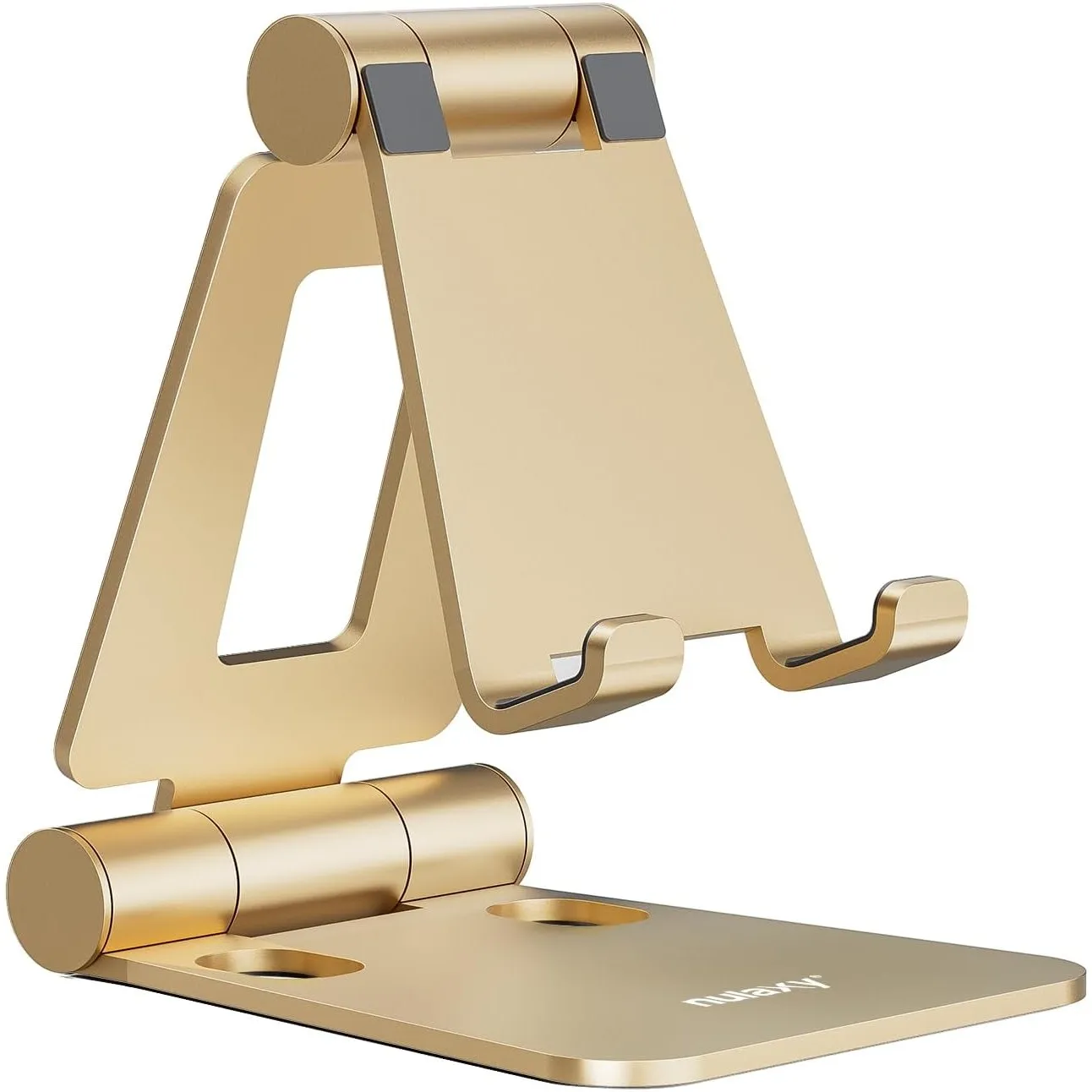 Nulaxy Aluminium Faltbarer Verstellbar Handy Ständer Tisch, Gold