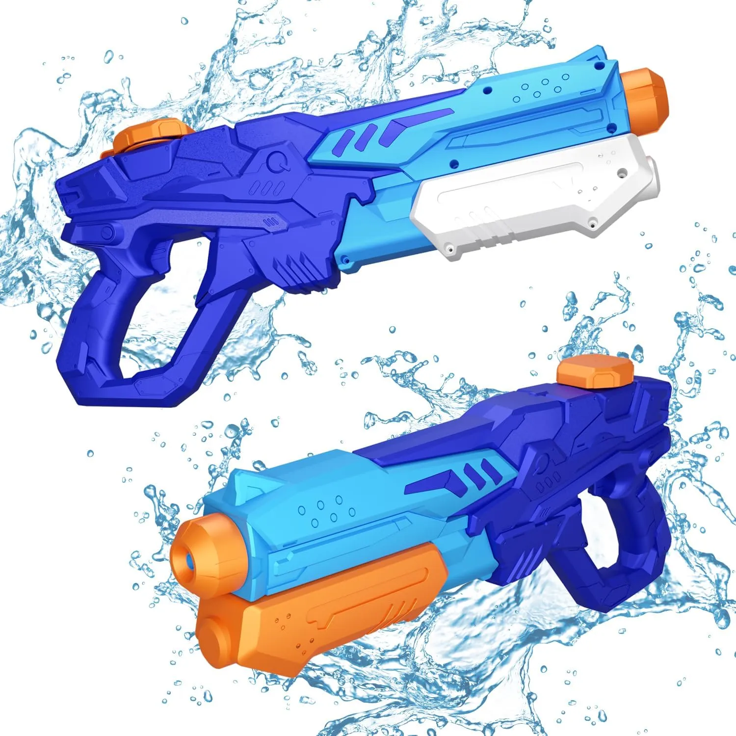 MOZOOSON Pack of 2 600 ml Water Pistols for Children, Large Capacity with Range up to 8-10 m, Water Toy for Girls Boys …