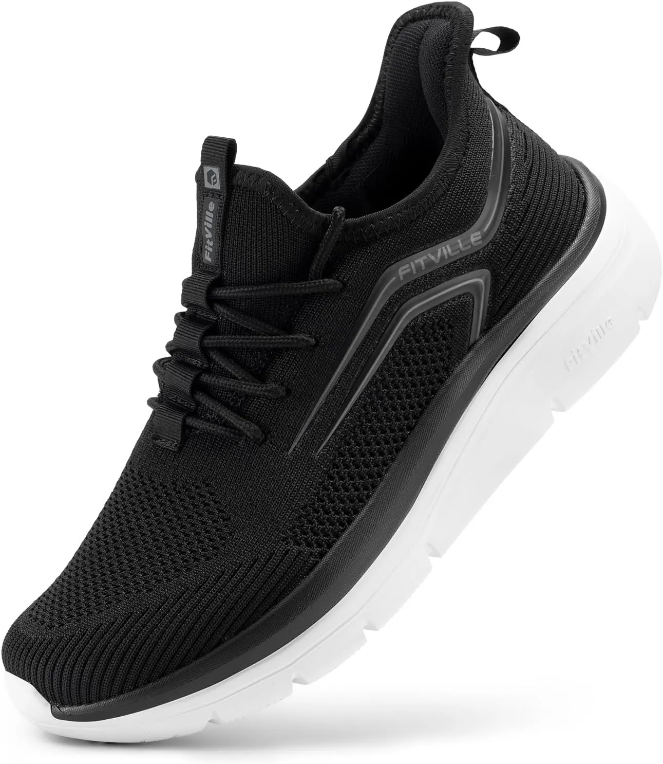 FitVille Extra Weit Laufschuhe Herren Gedämpft Joggingschuhe Helle Sohle Straßenlaufschuhe Atmungsaktiv Sportschuhe Fit…
