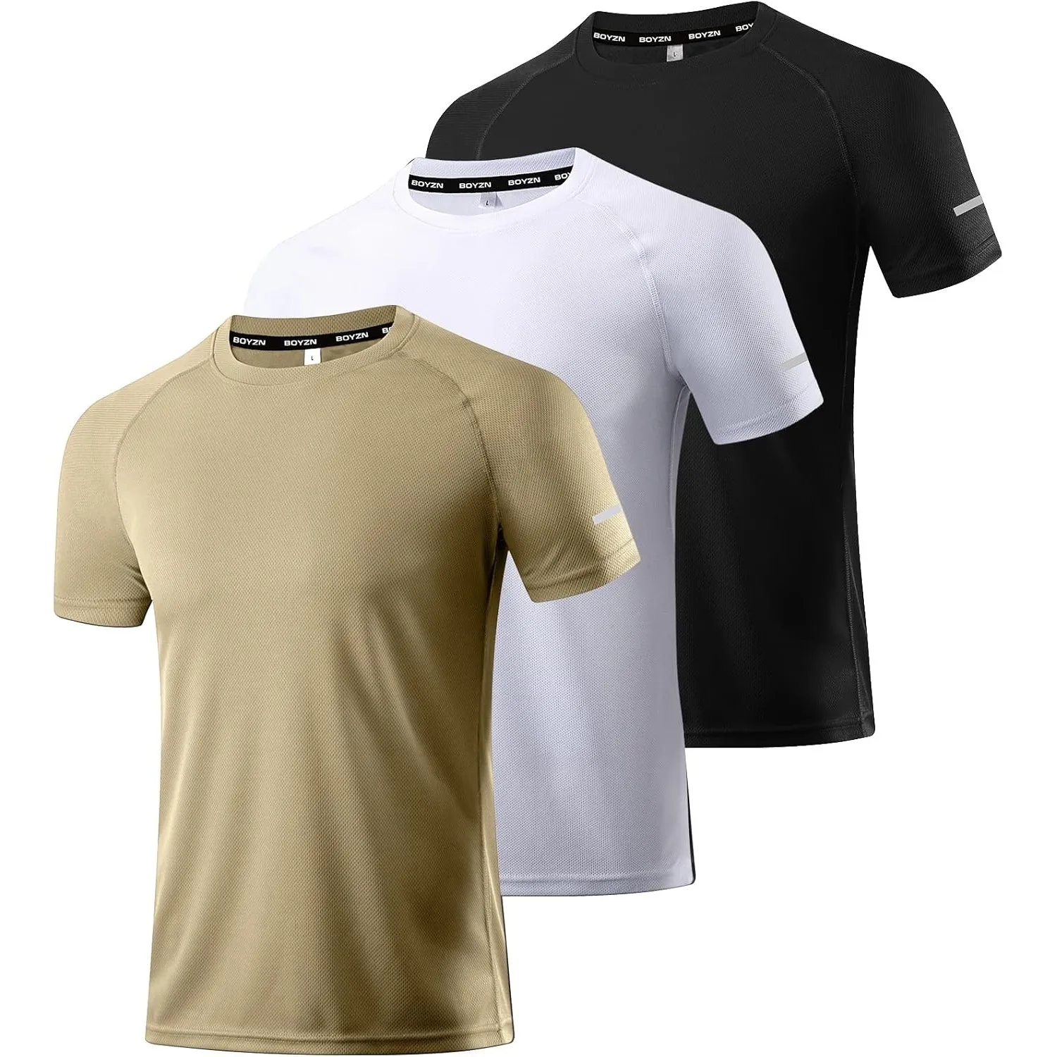 Boyzn 1, 3, 5 or 7er Pack Sport Tshirts Herren Kurzarm T-Shirts Funktionsshirt Laufshirt Schnelltrocknend Atmungsaktive…