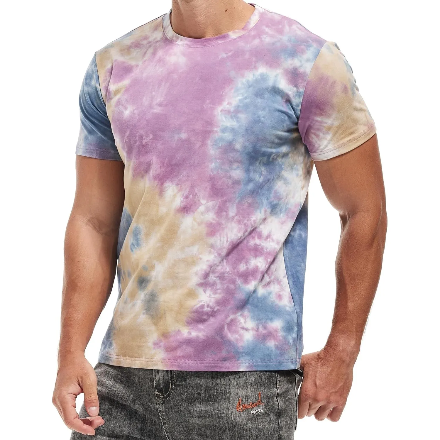 RONOMO Herren T-Shirt 95% Baumwolle 5% Spandex, Mikroelastik, Hautfreundlich