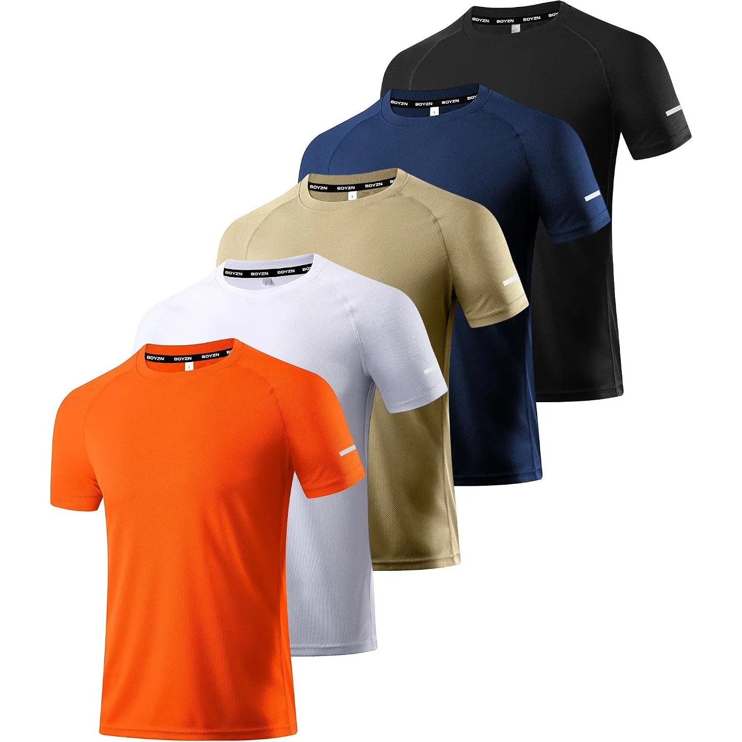 Boyzn 1, 3, 5 or 7er Pack Sport Tshirts Herren Kurzarm T-Shirts Funktionsshirt Laufshirt Schnelltrocknend Atmungsaktive…