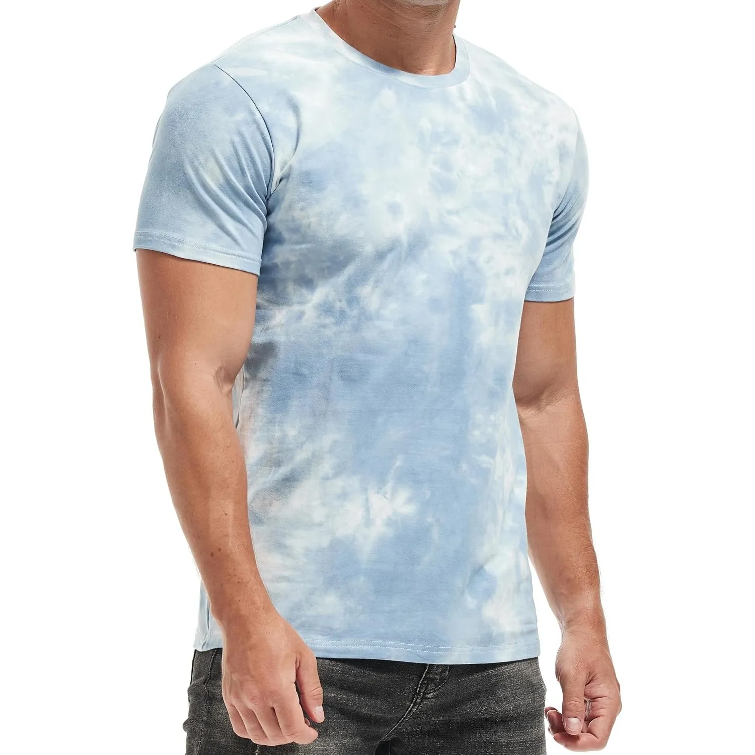 RONOMO Herren T-Shirt 95% Baumwolle 5% Spandex, Mikroelastik, Hautfreundlich