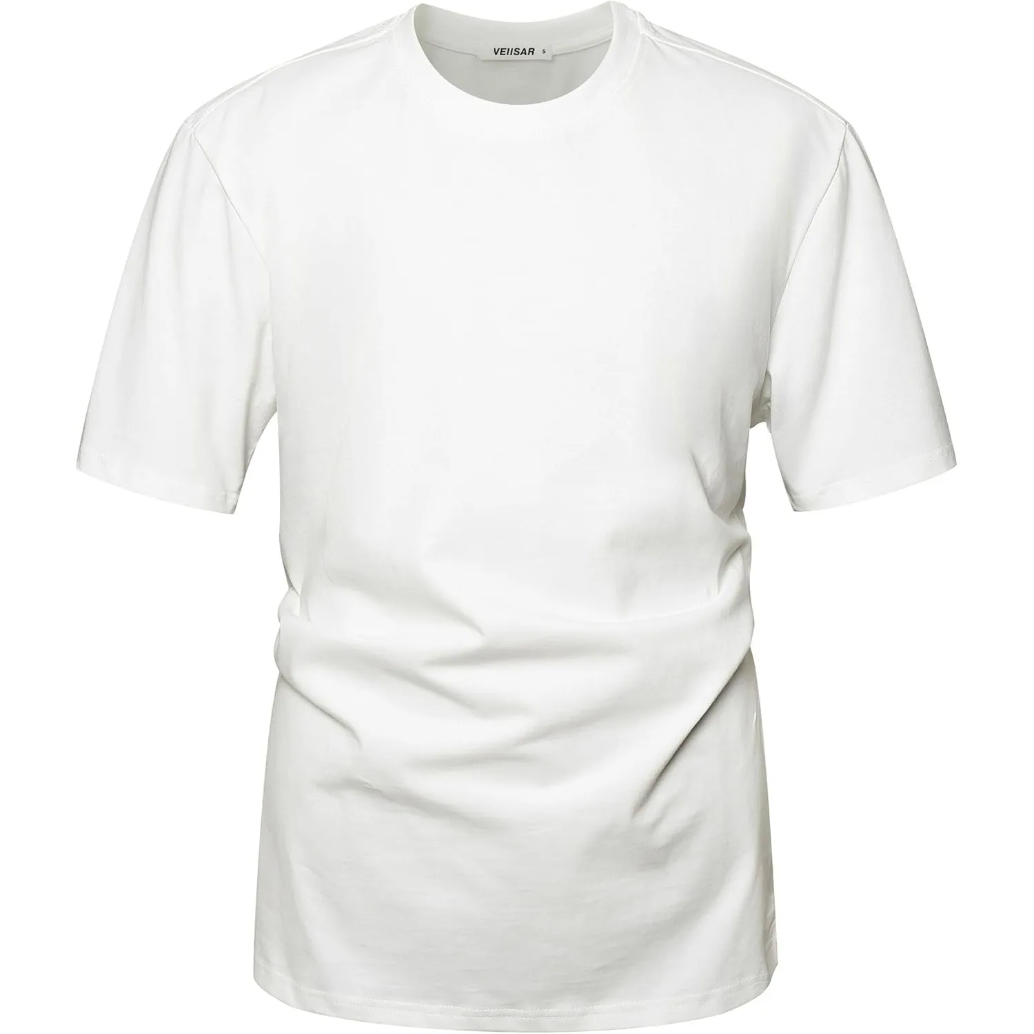 VEIISAR Herren Dickes Rundhals Langarm T-Shirt - Herren 100% Baumwolle Heavy Duty Pre Shrink T Shirt
