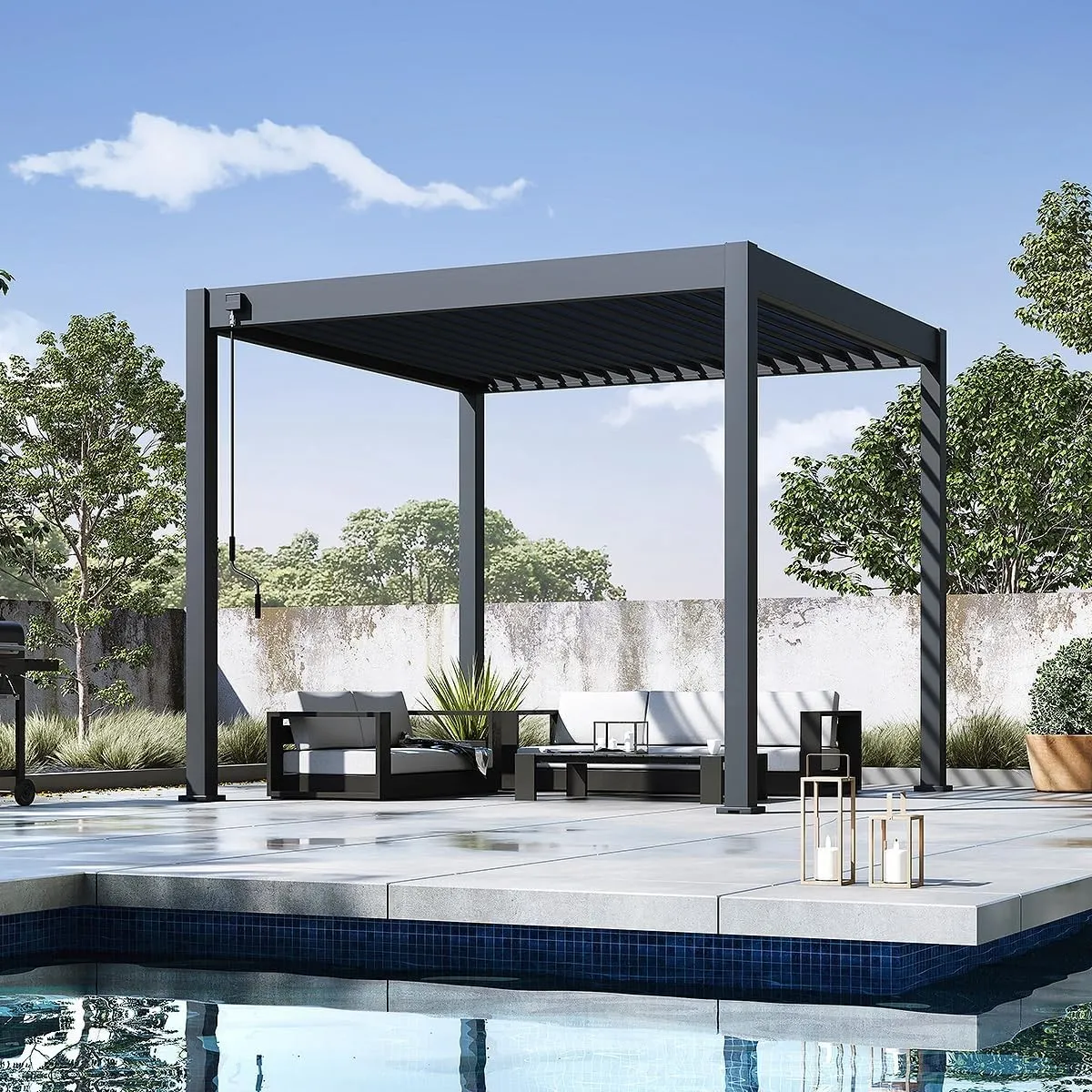 Weide Classic Pergola freistehend mit verstellbarem Lamellendach | Witterungsbeständiger Pavillon für Garten & Terrasse…