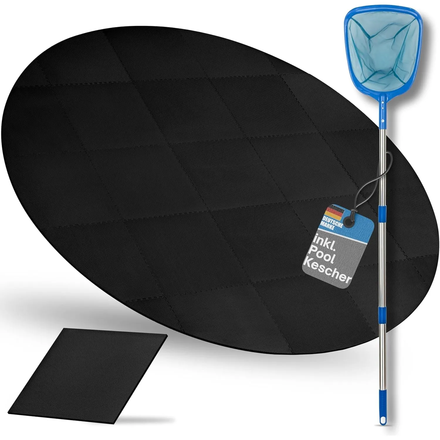 Whirlpool Unterlage rund 240cm - INKL. GRATIS KESCHER - Bodenmatte für Outdoor Whirlpools - Schützt & Isoliert Poolunte…