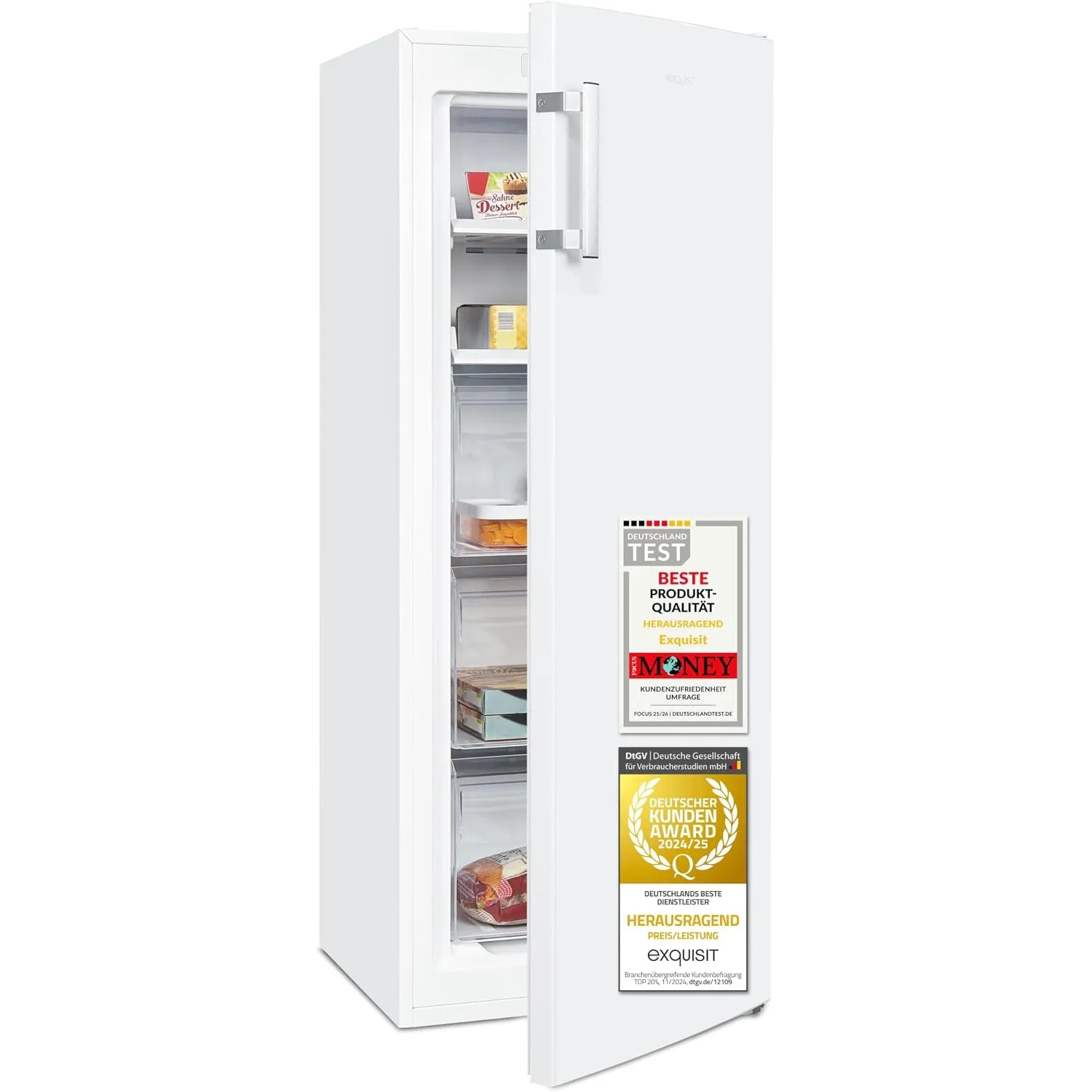 Exquisit GS5231-NF-H-040C Gefrierschrank - 161 l - NoFrost - Weiss