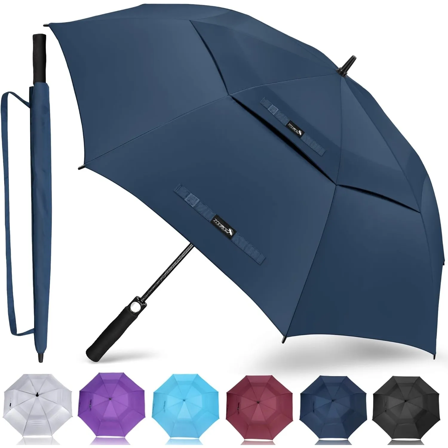 ZOMAKE Regenschirm Groß Sturmfest XL/XXL - Großer Golf-Regenschirm, Windsicher & Stabil, Automatik Großer Schirm, Herre…