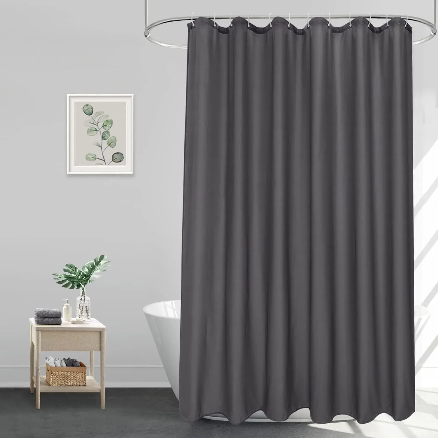 EurCross 240x200 Extra Breit Duschvorhang aus Stoff, Textil Polyester Waschbar Schnelltrocknend Duschvorhänge für Bad, …