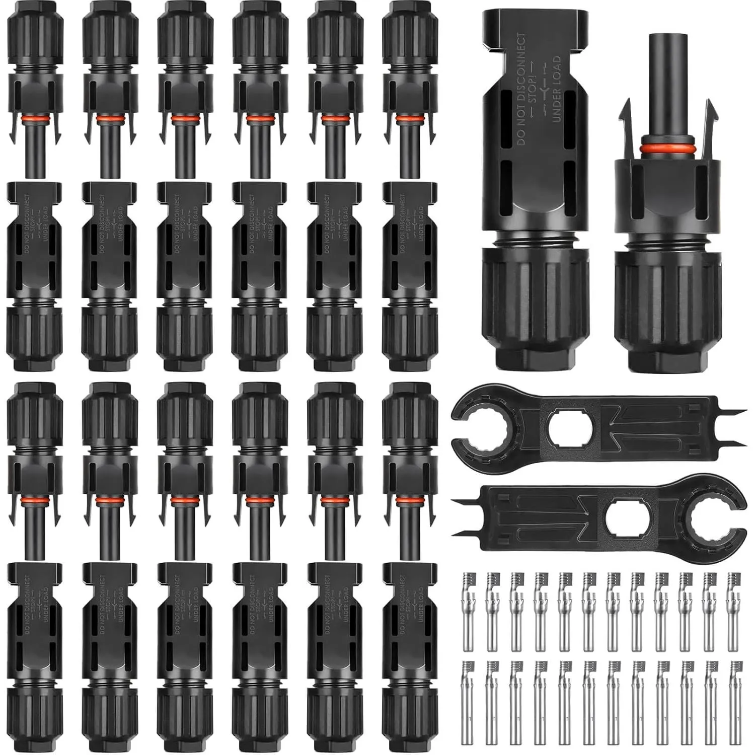 Selizo 12 Paar Solar Stecker Set, IP67 Solarpanel Solarstecker PV Stecker 6mm2 Männlich/Weiblich Solarpanel Kabelstecke…