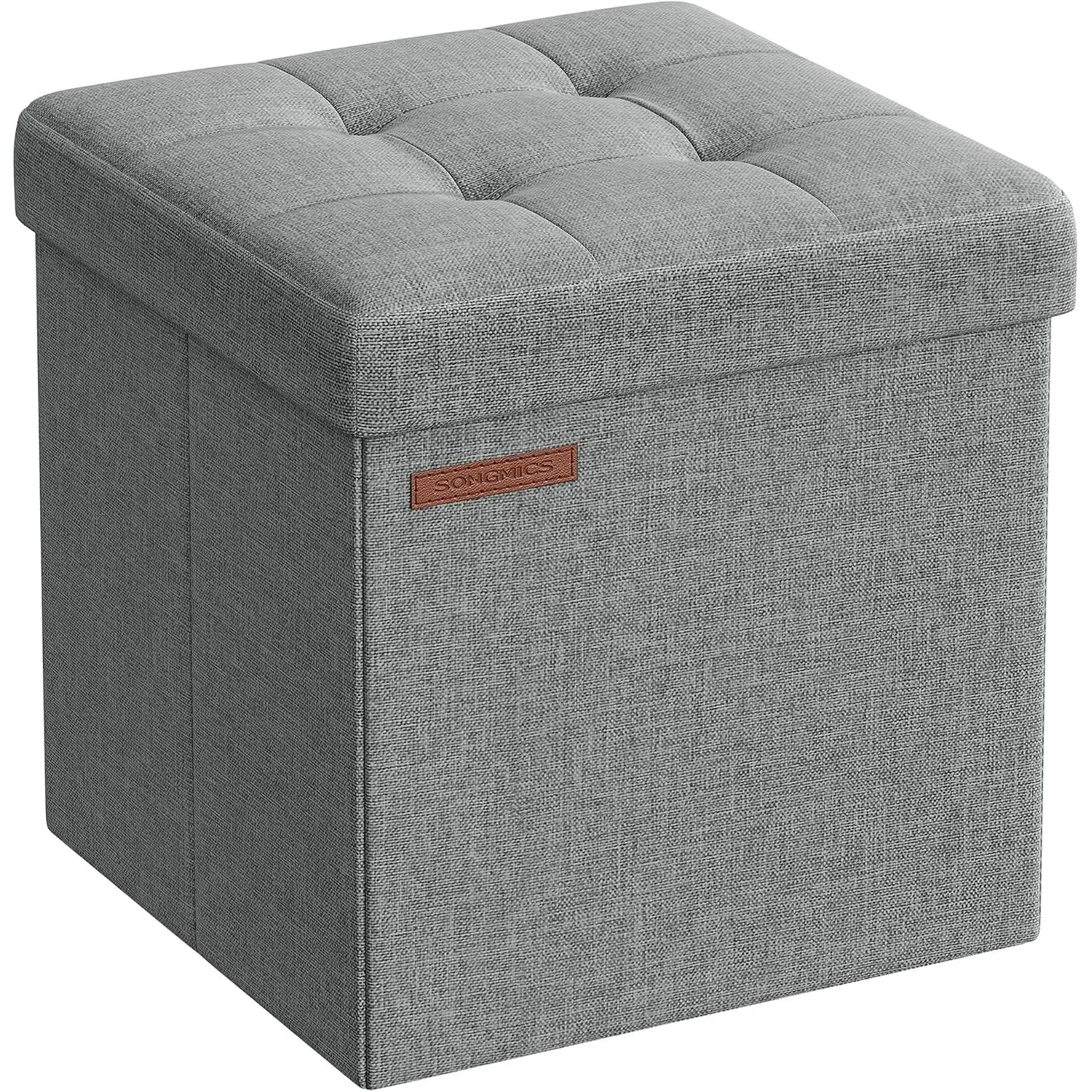 SONGMICS Aufbewahrungshocker, faltbar, 30 x 30 cm, belastbar bis 130 kg