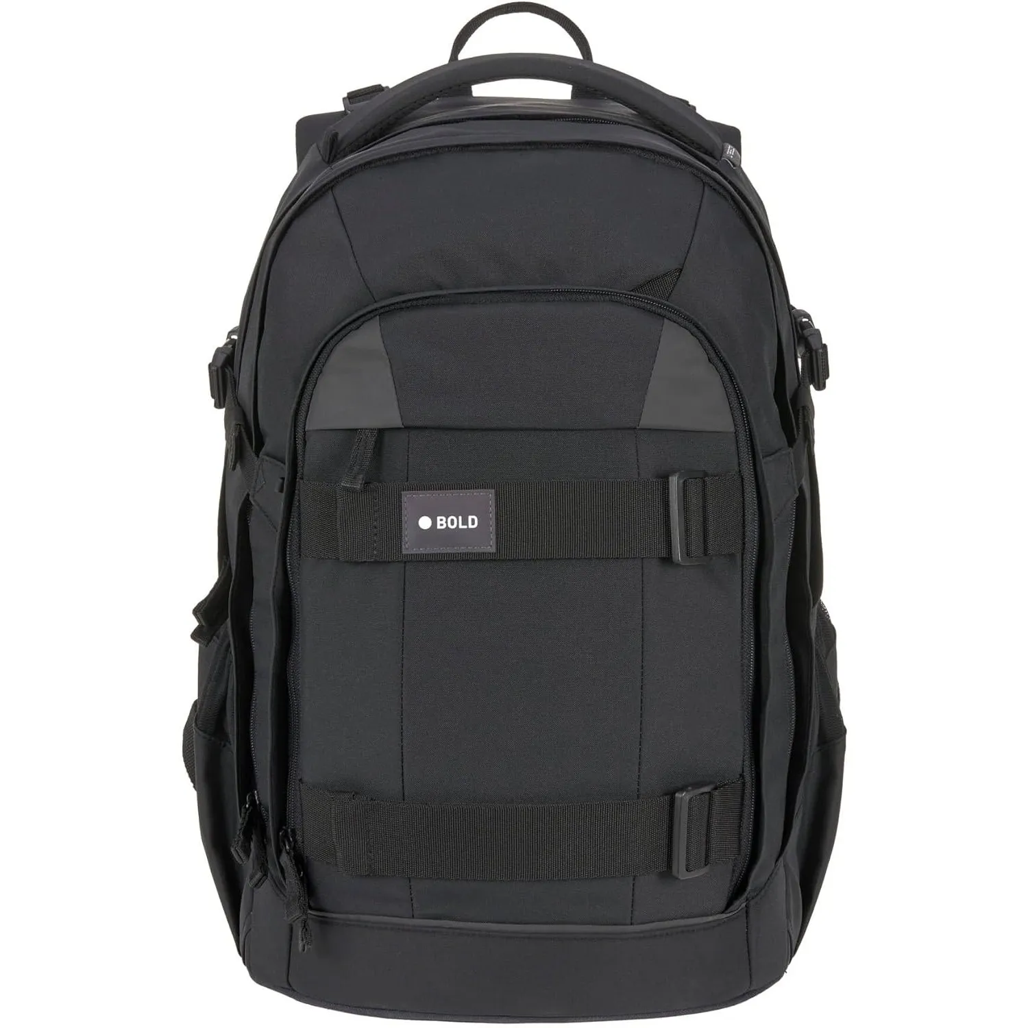 BOLD Lässig Schulrucksack mit Reflektoren und höhenverstellbarem Rückenteil/School Backpack Bold black