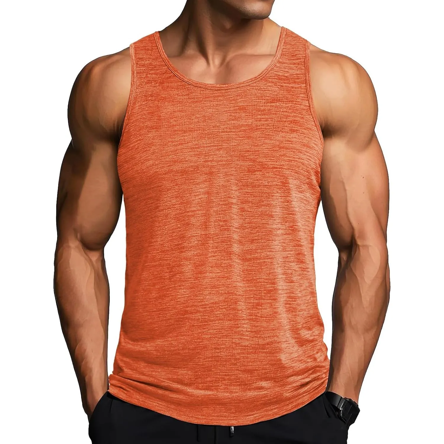 MAGCOMSEN Herren Tank Tops Leicht Achselshirt Ärmellos Quick Dry Sport T-Shirt Laufen Fitness Tankshirts Sommer Outdoor…