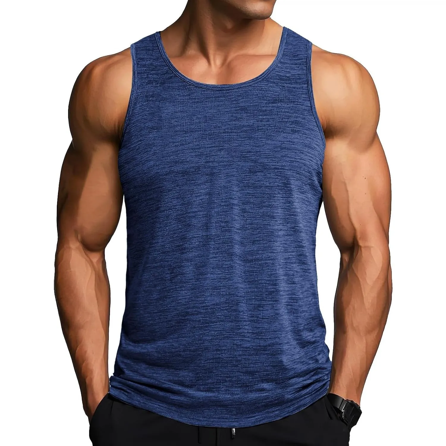 MAGCOMSEN Herren Tank Tops Leicht Achselshirt Ärmellos Quick Dry Sport T-Shirt Laufen Fitness Tankshirts Sommer Outdoor…