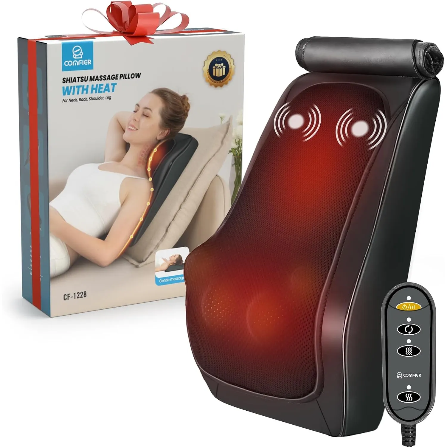 COMFIER Shiatsu Nacken- und Rückenmassager mit Wärmef.