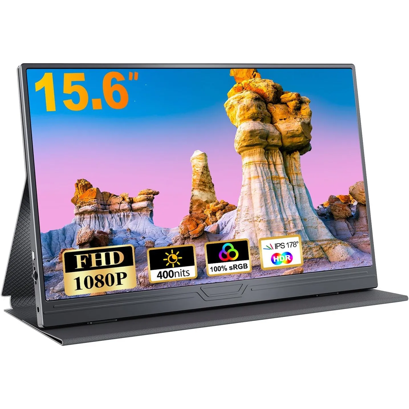 Portable Monitor 15.6 Zoll Tragbarer Mobiler IPS Bildschirm HDR