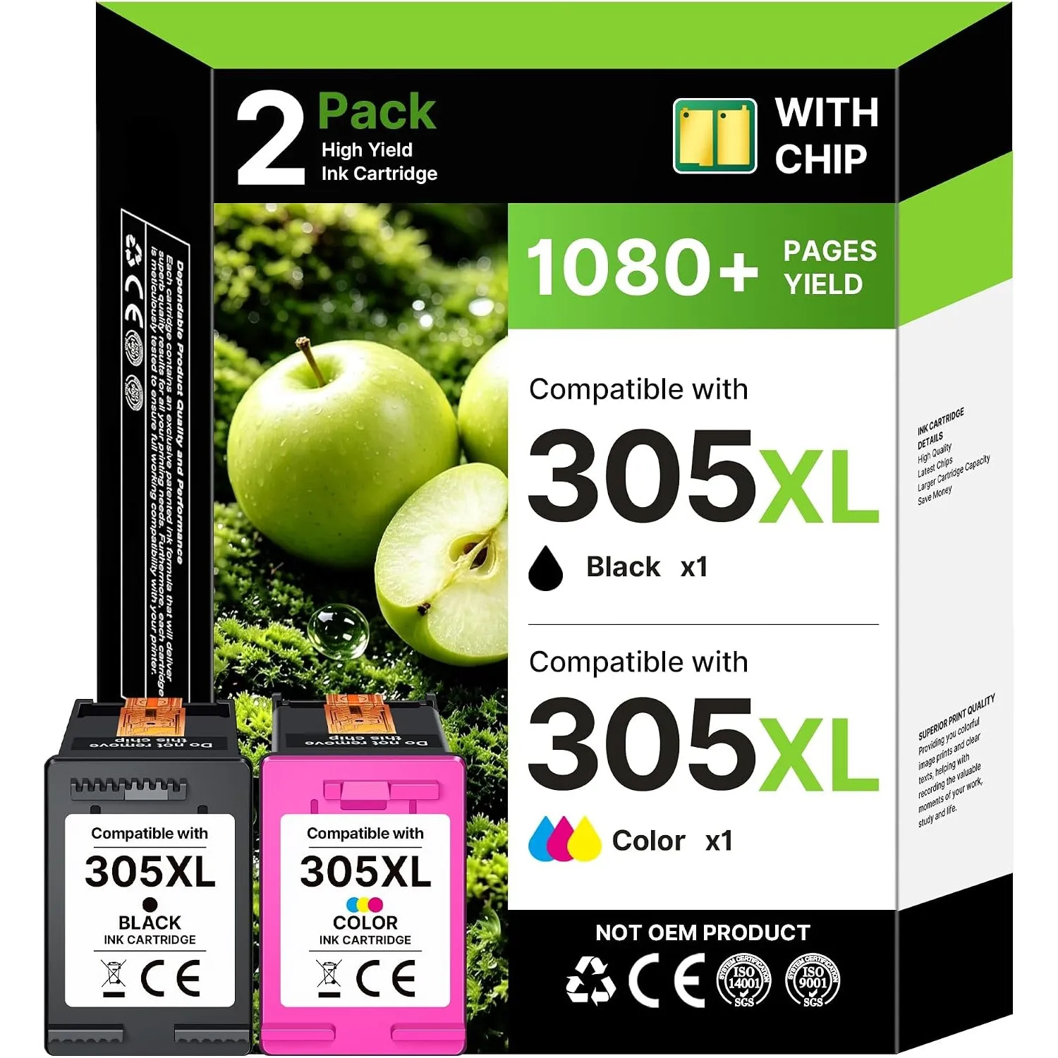 305 XL Druckerpatronen Schwarz und Farbe Ersatz für HP 305 Druckerpatronen 305XL für HP Deskjet 2820e 2810e 4220e 2720e…